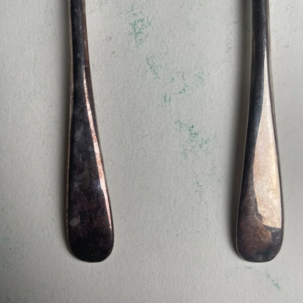 VINTAGE ~ Serving Set‎ Spoon & Spork Silver Plate Made In ITALY